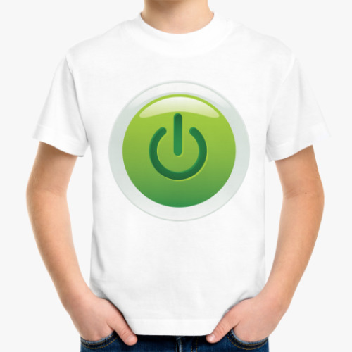 Детская футболка с принтом Вкл/Выкл