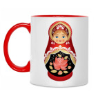 Двухцветная кружка Матрешка