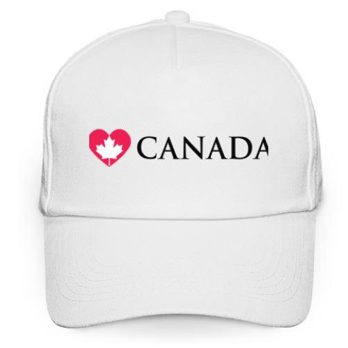 Кепка бейсболка с принтом I love Canada