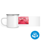 Кружка металлическая белая (круговая запечатка)