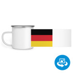 Кружка металлическая белая (круговая запечатка)