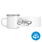 Кружка металлическая белая (круговая запечатка)