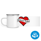 Кружка металлическая белая (круговая запечатка)