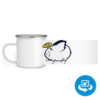 Кружка металлическая белая (круговая запечатка)