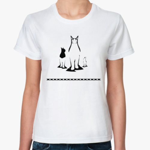 Классическая футболка Cat family