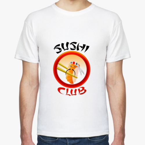 Футболка с принтом Клуб любителей суши