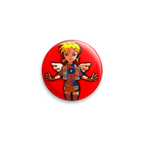 Значок 25мм с принтом Ангел