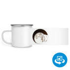 Кружка металлическая белая (круговая запечатка)