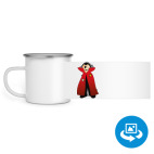 Кружка металлическая белая (круговая запечатка)