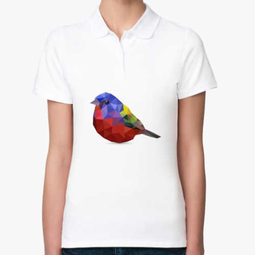 Женская рубашка поло Птичка из полигонов