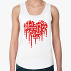 Женская майка  майка Pixel Heart