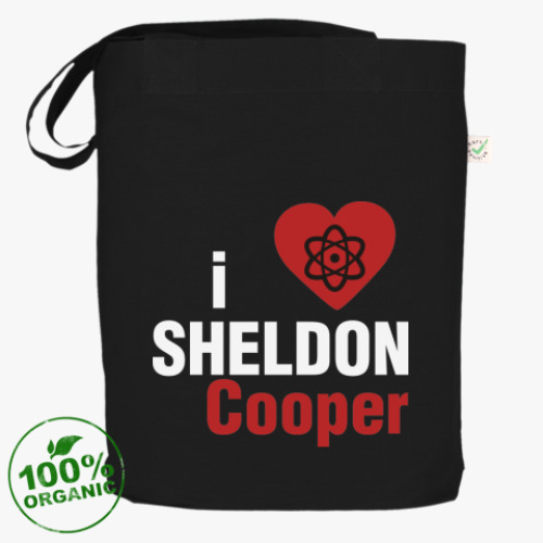 Сумка шоппер с принтом Я люблю Шелдона