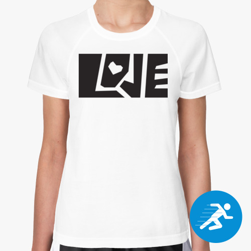 Женская спортивная футболка с принтом LOVE