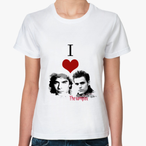 Классическая футболка с принтом The Vampire