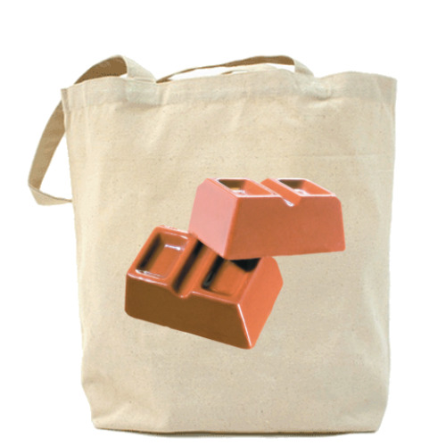 Сумка шоппер с принтом шоколад