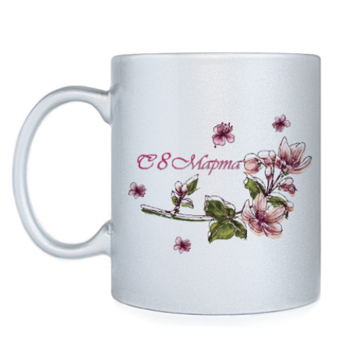 Кружка с принтом 8 Марта