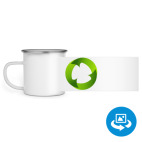 Кружка металлическая белая (круговая запечатка)