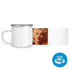 Кружка металлическая белая (круговая запечатка)