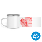 Кружка металлическая белая (круговая запечатка)