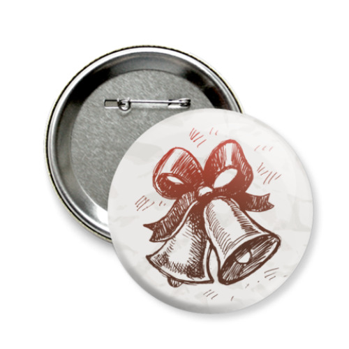 Значок 58мм с принтом   Колокольчики