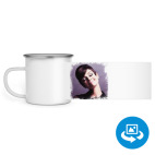 Кружка металлическая белая (круговая запечатка)