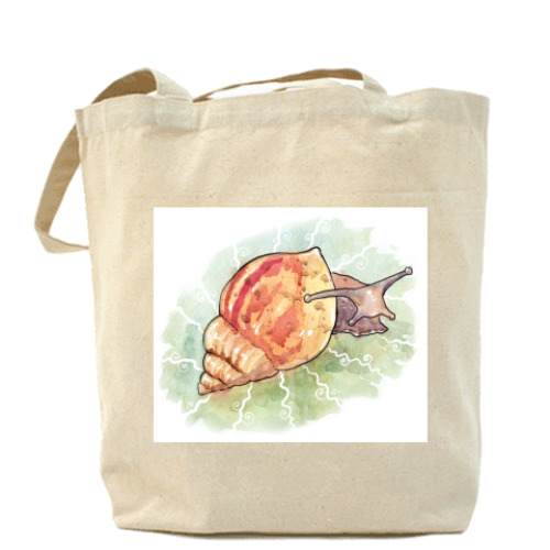 Сумка шоппер с принтом Улитка