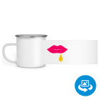 Кружка металлическая белая (круговая запечатка)