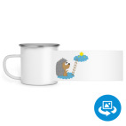 Кружка металлическая белая (круговая запечатка)