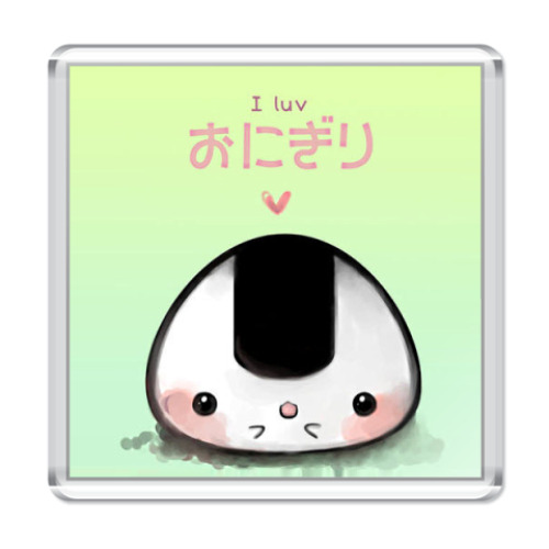 Магнит с принтом  I Love Onigiri