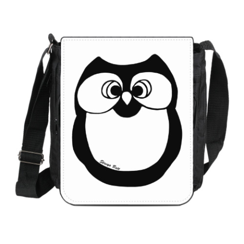Сумка на плечо (мини-планшет) с принтом Сова