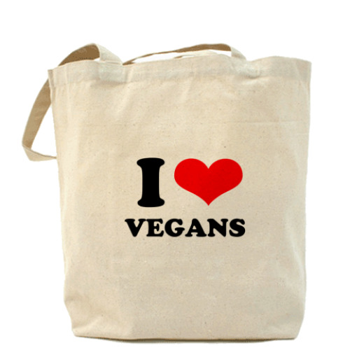Сумка шоппер  'I love vegans'