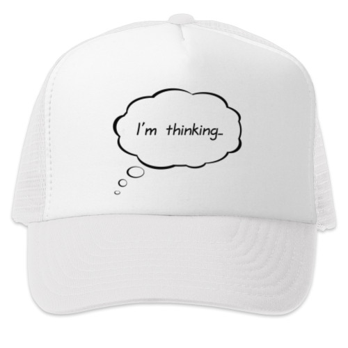 Кепка-тракер с принтом I'm thinking...