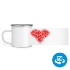 Кружка металлическая белая (круговая запечатка)