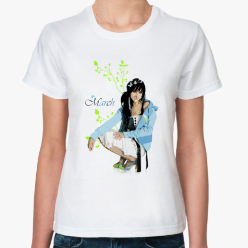 Классическая футболка с принтом March