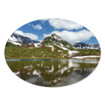 Полуостров Камчатка, горы, горное озеро, отражение
