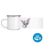 Кружка металлическая белая (круговая запечатка)