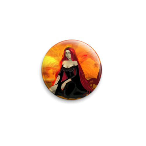 Значок 25мм Красные Листья