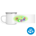 Кружка металлическая белая (круговая запечатка)