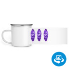 Кружка металлическая белая (круговая запечатка)