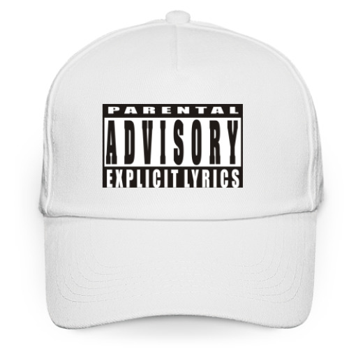 Кепка бейсболка с принтом Parental advisory explicit lyrics