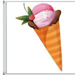 Мороженое в рожке