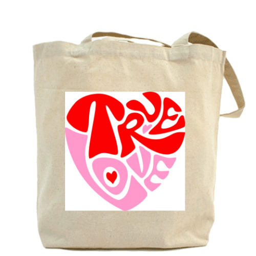 Сумка шоппер с принтом True Love