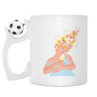 Кружка с футбольным мячиком