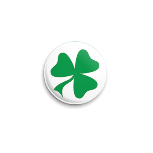 Значок 25мм с принтом  'Трилистник'