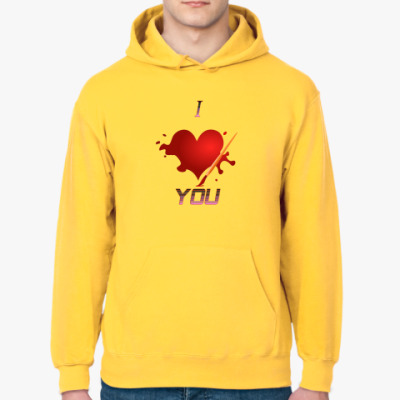 Толстовка худи  футболка I love you