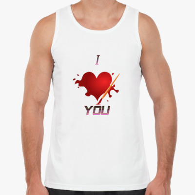 Майка  футболка I love you