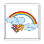 Магнит 6.5 x 6.5 см Радуга