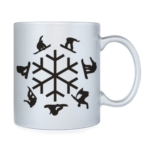 Кружка с принтом snowboard