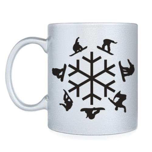 Кружка с принтом snowboard