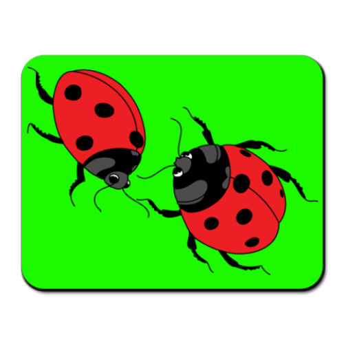 Коврик для мыши с принтом 'Жуки'